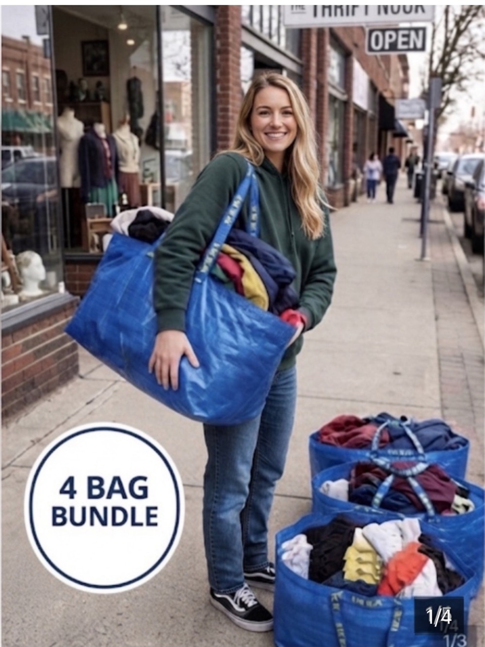 IKEA Frakta Bags, 4 bags included, New moving bags